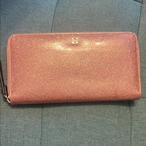 Kate Spade Mavis Street Zip-around Pink Sparkle Wallet